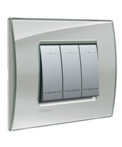 LL PLACCA 3P GRIGIO GHIACCIO - BTICINO.