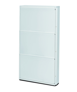 SCARPIERA IN METALLO CON 3 ANTE COLORE BIANCO 50X14X104 CM