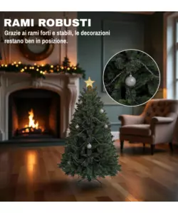 ALBERO DI NATALE ARTIFICIALE XMAS JOY "GLISTEN" VERDE 120 CM