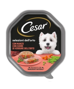 CESAR - UMIDO PER CANI MANZO E CUORE DI VERDURE 150 GR
