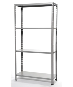 SCAFFALE IN KIT GRIMA CON 4 RIPIANI IN METALLO E PORTATA TOTALE 160 KG, 75X30X136 CM