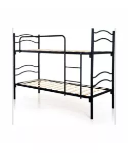 LETTO A CASTELLO SMONTABILE IN METALLO NERO 203X145,5X83 CM