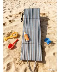 Materassino da spiaggia pieghevole EuroGarden fantasia a righe 180x60x2,5 cm