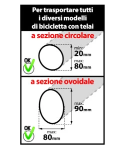 PORTA BICICLETTA "BIKE-ONE" IN ACCIAIO NERO - N50100