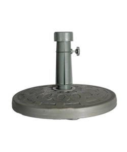BASE PER OMBRELLONE ROTONDA EUROGARDEN IN COMPOUND GRIGIO SCURO PER PALO Ø 38 MM