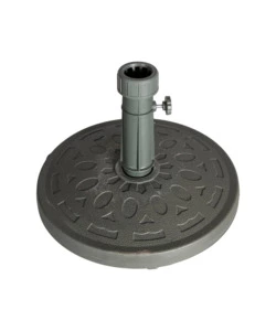 BASE PER OMBRELLONE ROTONDA EUROGARDEN IN COMPOUND GRIGIO SCURO PER PALO Ø 38 MM