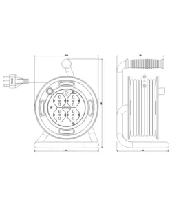AVVOLGICAVO VIMAR 16A 4 USCITE UNIVERSALI 15 M