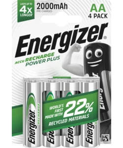 BATTERIA RICARICABILE ENERGIZER "RECHARGE POWER PLUS" AA 4 PEZZI