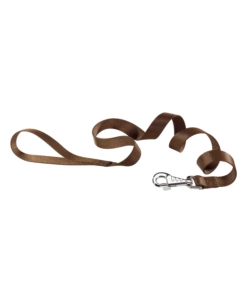 GUINZAGLIO PER CANI MARRONE IN NYLON, 120 CM - FERPLAST