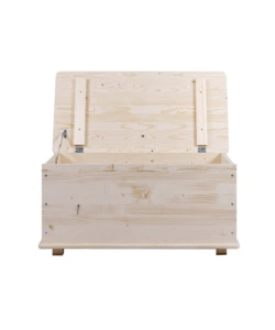BAULE PORTATUTTO IN LEGNO CON PIEDINI CON CAPACITÀ 90 LITRI, 90X45X45 CM