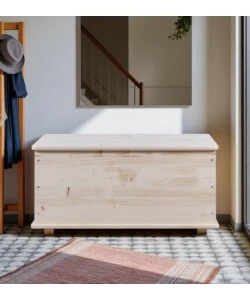 BAULE PORTATUTTO IN LEGNO CON PIEDINI 90 LT 90X45X45 CM