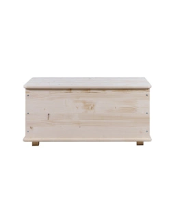 BAULE PORTATUTTO IN LEGNO CON PIEDINI CON CAPACITÀ 90 LITRI, 90X45X45 CM