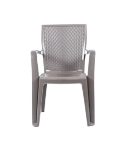 SEDIA DA ESTERNO CON SCHIENALE MEDIO "COMFORT GIAVA" IN POLIPROPILENE TAUPE 58X46X90 CM