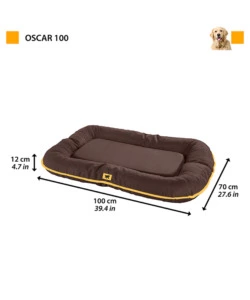 CUSCINO PER CANI "OSCAR 100" MARRONE, 100X70X12 CM - FERPLAST