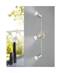 BARRA LED A SOFFITTO DA INTERNO EGLO "BUZZ LED" GRIGIO 3 LUCI 3000K