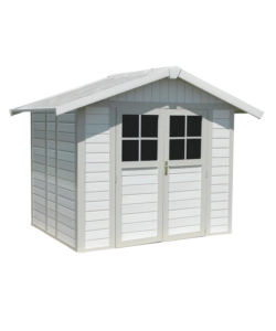 CASETTA DA GIARDINO IN PVC GROSFILLEX "DECO 5" BIANCO E GRIGIO-VERDE 295X261X236 CM - 22905140