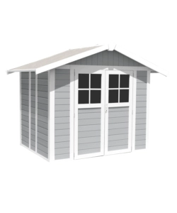CASETTA DA GIARDINO IN PVC GROSFILLEX "DECO 5" GRIGIO E BIANCO 295X261X236 CM - COD. 22905235