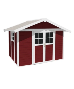 CASETTA DA GIARDINO IN PVC GROSFILLEX "DECO 7" ROSSO E BIANCO 370X298X250 CM - COD. 23007242