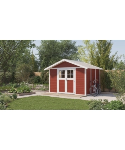 CASETTA DA GIARDINO IN PVC GROSFILLEX "DECO 7" ROSSO E BIANCO 370X298X250 CM - COD. 23007242