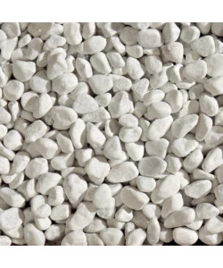 CIOTTOLO DA ESTERNO BIANCO CARRARA 15/25 MM, 25KG.