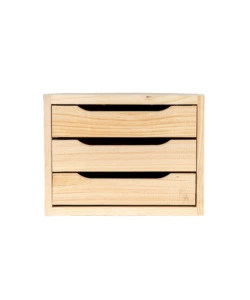 CASSETTIERA "NATURA" IN PINO, 3 CASSETTI - 30X39X29,5 CM