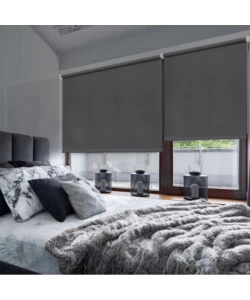 TENDA A RULLO ROLL-UP  OSCURANTE GRIGIO GRAFITO, 45X180 CM