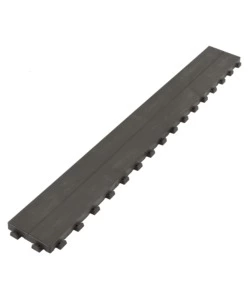 PIASTRELLA DA ESTERNO A DOGA EFFETTO LEGNO MARRONE - 118X14,5X2,5 CM.