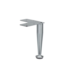 PIEDINO CONICO IN METALLO CON FLANGIA TRIANGOLARE - Ø 25 - H.150 MM. - CROMO