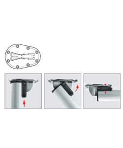 KIT GAMBE PIEGHEVOLI "CLICK" Ø 50 - H.705 MM. ALLUMINIO MILLERIGHE