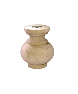 PIEDINO IN LEGNO SERIE "DEKOR" - Ø 53 - H.60 MM. - GREZZO