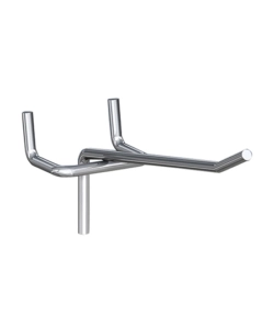 GANCI SINGOLI IN METALLO PER PANNELLO FORATO - 20 CM. - 8 PZ.