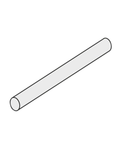 TUBO OVALE CROMATO - 35X20 - L. 80 CM.