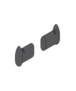 TAPPI DI CHIUSURA PER TUBO OVALE - 35X20 - 2 PZ.