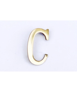 LETTERA CIVICO "C" IN OTTONE