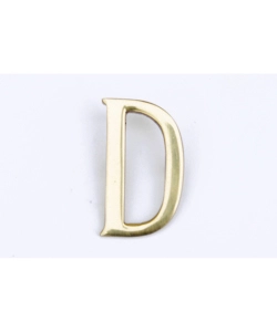 LETTERA CIVICO "D" IN OTTONE