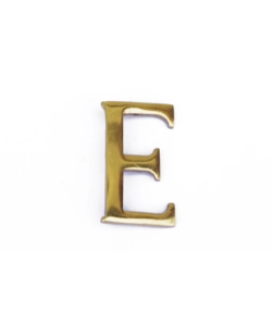LETTERA CIVICO "E" IN OTTONE