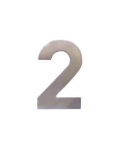 NUMERO CIVICO "2" H. 120 MM. IN ACCIAIO INOX