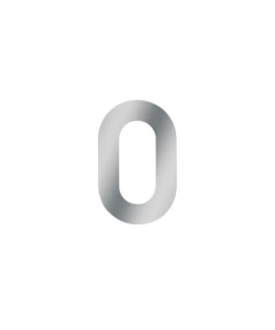 NUMERO CIVICO "0" H. 120 MM. IN ACCIAIO INOX