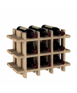Portabottiglie 9 posti in pino 43x22x32,5 cm