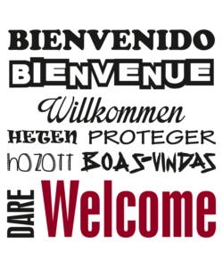 STICKERS M WORDS UP WELCOM  - DECORO CREARREDA.