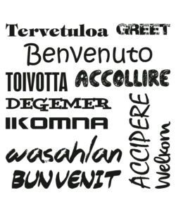 STICKERS M WORDS UP WELCOM  - DECORO CREARREDA.