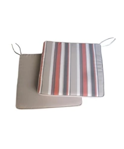 CUSCINO PER SEDIA DA ESTERNO CON FANTASIA A RIGHE ECRU 40X40 CM