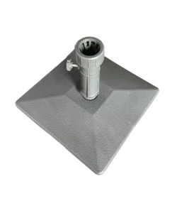 BASE PER OMBRELLONE QUADRATA EUROGARDEN IN COMPOUND GRIGIO SCURO PER PALI Ø 38 MM
