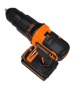 KIT VALIGETTA TRAPANO AVVITATORE A PERCUSSIONE A BATTERIA BLACK+DECKER "BDCHD18KB-QW" 2 BATTERIE 18V