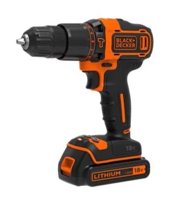 KIT VALIGETTA TRAPANO AVVITATORE A PERCUSSIONE A BATTERIA BLACK+DECKER "BDCHD18KB-QW" 2 BATTERIE 18V