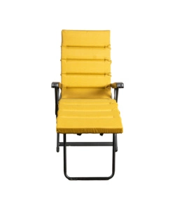 SEDIA DA ESTERNO PIEGHEVOLE RECLINABILE "BOMBER SICILIA" IN TESSUTO OCRA 122X60X61 CM