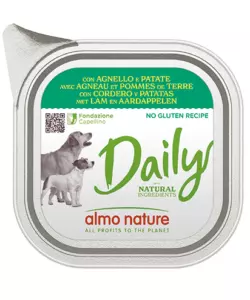 ALIMENTO UMIDO PER CANI ALMO NATURE "DAILY" CON AGNELLO E PATATE 100 GR