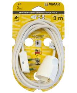 PROLUNGA UNIVERSALE BIANCA 3 METRI 3G1 SPA17 - VIMAR.