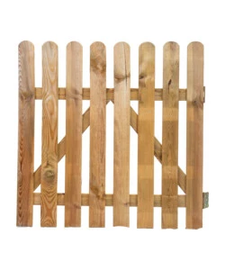 CANCELLO DA ESTERNO IN LEGNO COMPLETO DI FERRAMENTA E PALI 90X16X150 CM
