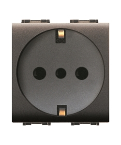 PRESA ITA/SHUCKO TRIVALENTE SICUREZZA 2P + T 10A SERIE MYLIFE.